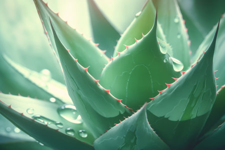 Aloe plant natural background. medicine skin. Generate AIの素材