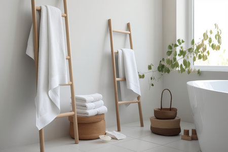 Decorative bathroom cleaning dryers. wash appliance. Generate AIの素材