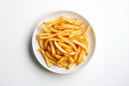 French fries food bowl. Cooking tasty. Generate AIの素材
