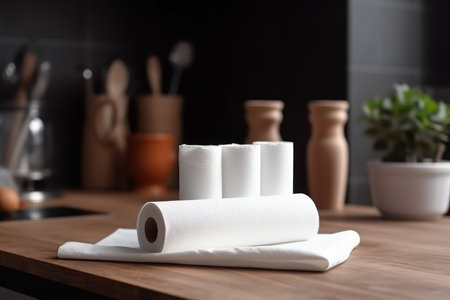 Roll white paper kitchen. domestic home product. Generate AIの素材