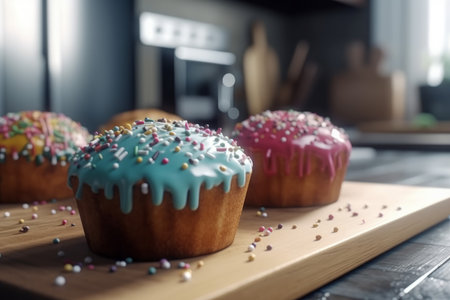 Cakes sprinkles food. party dessert. Generate AIの素材