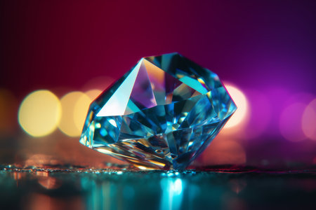 colorful diamond. polished carat stone. Generate AIの素材