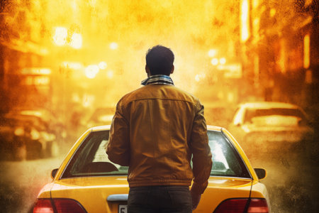 taxi driver. car service transport. Generate AIの素材