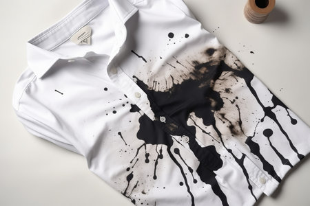 White shirt stain. Saucecloth. Generate AIの素材