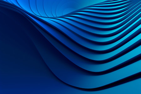 blue waves background. motion shape. Generate AIの素材