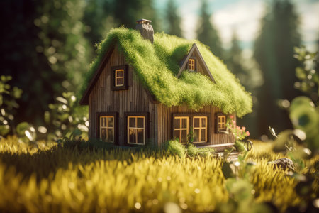 Eco green house friendly. spring summer. Generate AIの素材