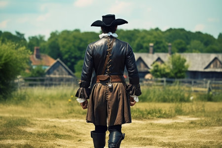 Pilgrim person english colony. historical culture. Generate AIの素材