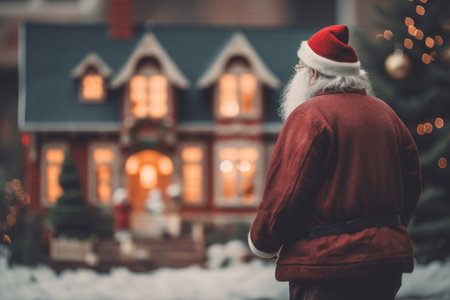 man santa claus house. remote room. Generate AIの素材