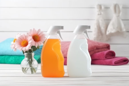 Bottles laundry care. home baby. Generate AIの素材