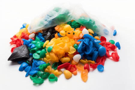plastic garbage. Waste bottle dump. Generate AIの素材