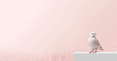 Bird day banner pastel. Fauna wings. Generate AIの素材