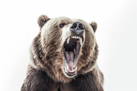 bear screaming face. park mammal predator. Generate AIの素材