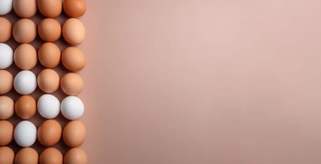 Egg banner. Farm chicken egg. Generate AIの素材