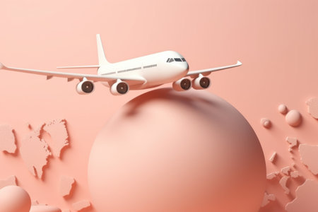 International flight day. sky travel tourism. Generate AIの素材
