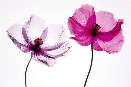 Abstract pink flowers. summer garden. Generate AIの素材