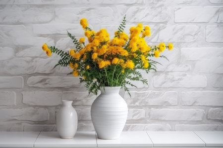 Blossom mimosa plant. garden nature. Generate AIの素材