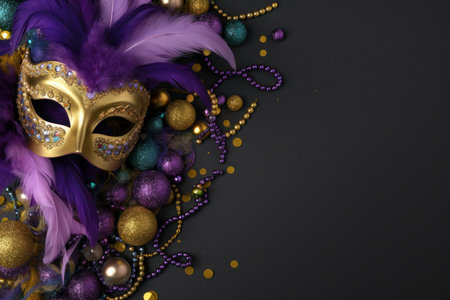 Mardi gras carnival day tourism. Float elegant. Generate AIの素材