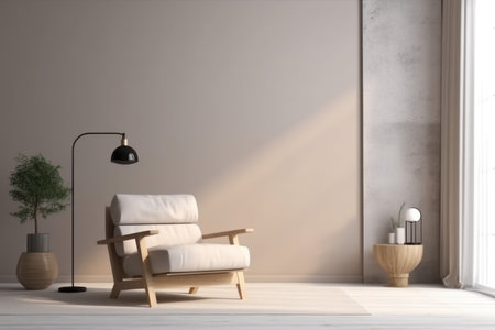 Modern interior design. Carpet lamp decor. Generate AIの素材