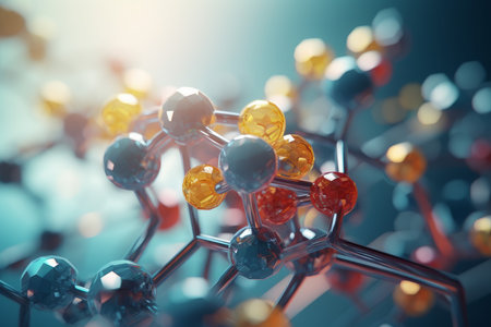 Molecular design closeup. pattern texture. Generate AIの素材
