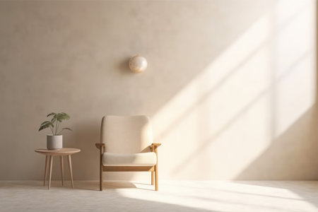 Modern minimalist interior. home view. Generate AIの素材