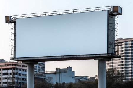 Outdoor advertising poster board billboard. template frame. Generate AIの素材