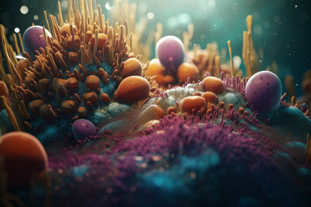 Proliferating bacteria health. mildew science. Generate AIの素材