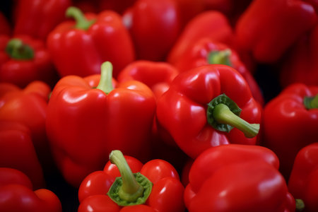 Red bell pepper background. food raw. Generate AIの素材