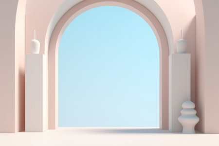 Arch types background. frame element modern. Generate AIの素材