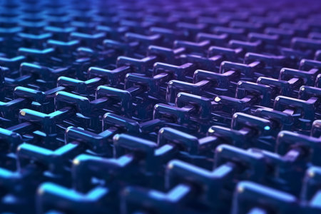 Block chain pattern background. cloud digital. Generate AIの素材