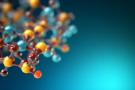 Molecule mockup background. beauty concept. Generate AIの素材