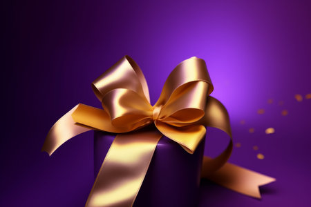 Shopping sale golden ribbon gift. offer season. Generate AIの素材