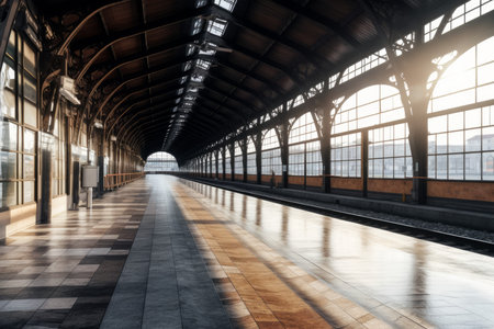 railway station industry. track asian. Generate AIの素材