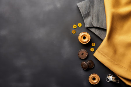 Tailor fabric background. creative design. Generate AIの素材