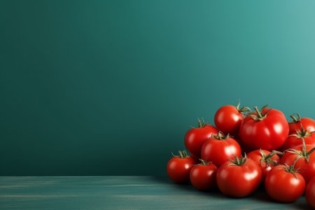 Tomato wooden background. vegetable garden. Generate AIの素材