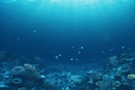 world ocean day underwater. plastic protection. Generate AIの素材