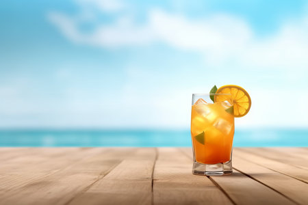 Beach cocktail mockup. party fresh. Generate AIの素材