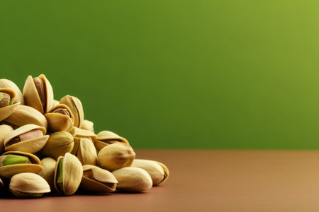 Pistachio nuts. Vegetarian organic nutrition. Generate AIの素材