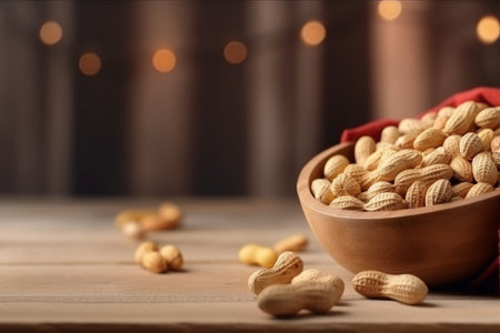 Peanut food plant. Splash meal. Generate AIの素材