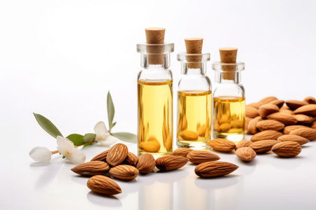 Almond oil nuts bottle. Kernel aromatic. Generate AIの素材