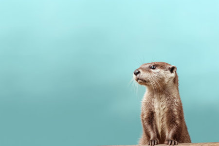 Otter animal background. Zoo cute. Generate AIの素材