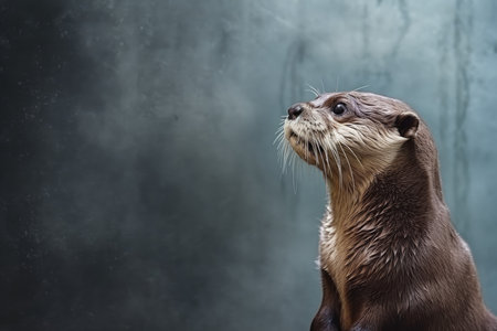 Otter animal mockup. fur pair. Generate AIの素材