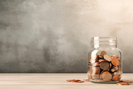 Donation coin jar. Collect give street. Generate AIの素材
