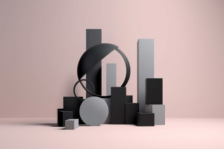 Minimalist arrangement geometric space. idea art. Generate AIの素材