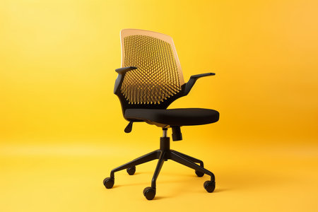 office yellow chair furniture. single seat. Generate AIの素材