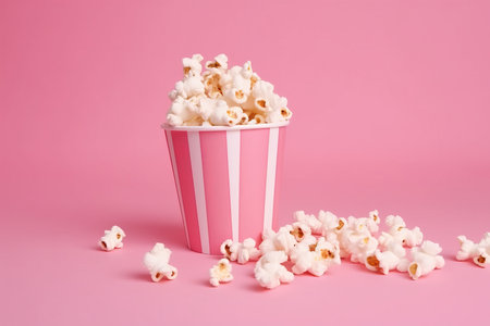 Paper cut popcorn fast food. pop corn. Generate AIの素材