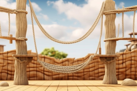 rope park. adult activity play. Generate AIの素材
