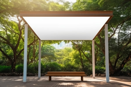 canopy building. Summer nature roof. Generate AIの素材