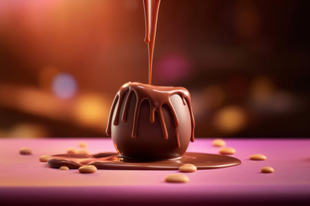 Chocolate bonbon cocoa. sweet food. Generate AIの素材