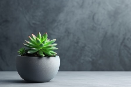 Succulent plant pot wall. home decor. Generate AIの素材