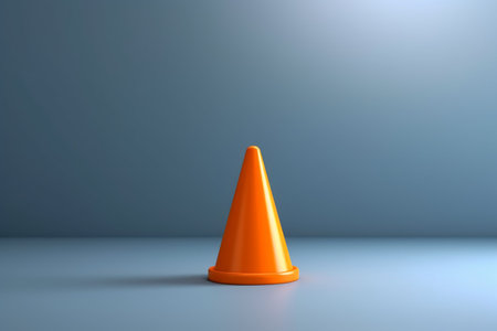 traffic cone street. Caution marker. Generate AIの素材